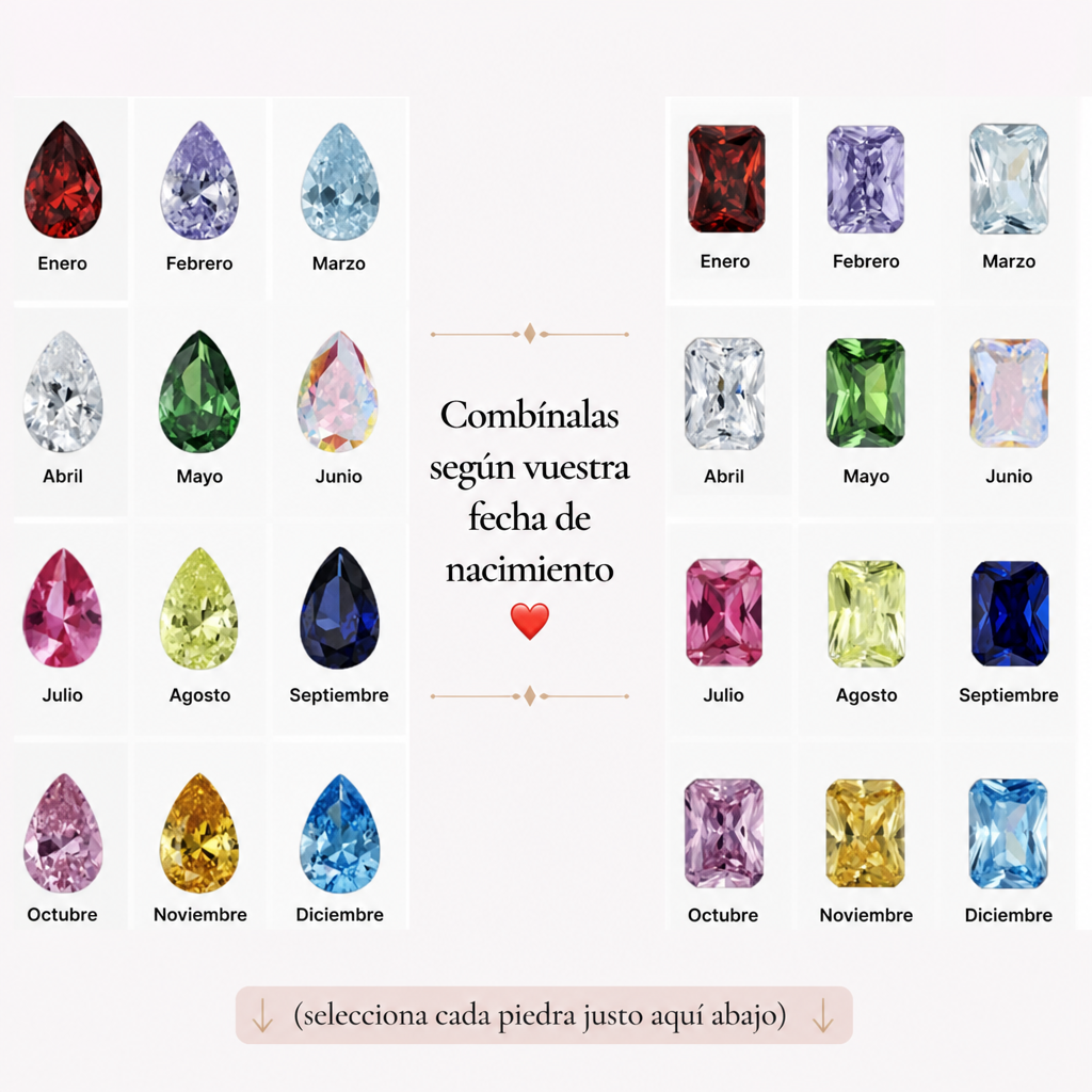 Anillo Birthstone Triple — Piedra de Nacimiento