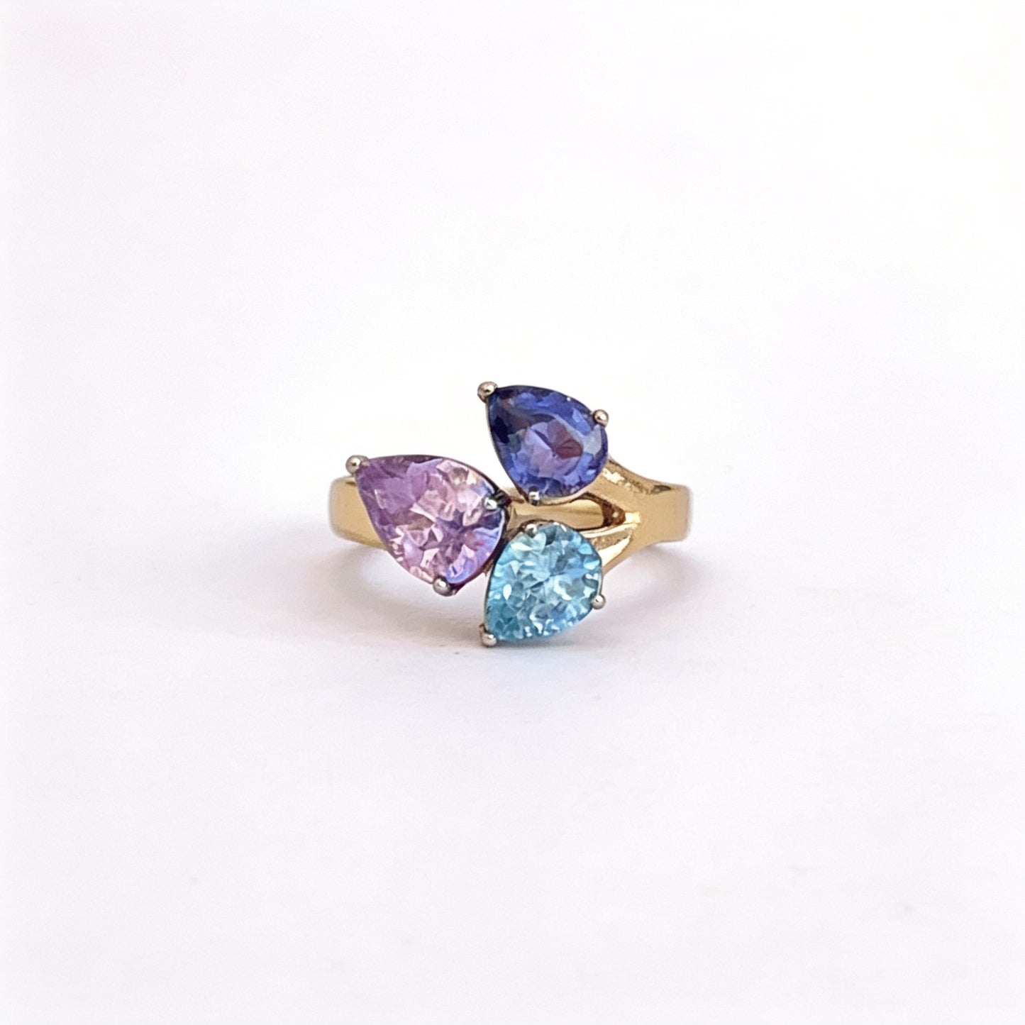 Anillo Birthstone Triple — Piedra de Nacimiento