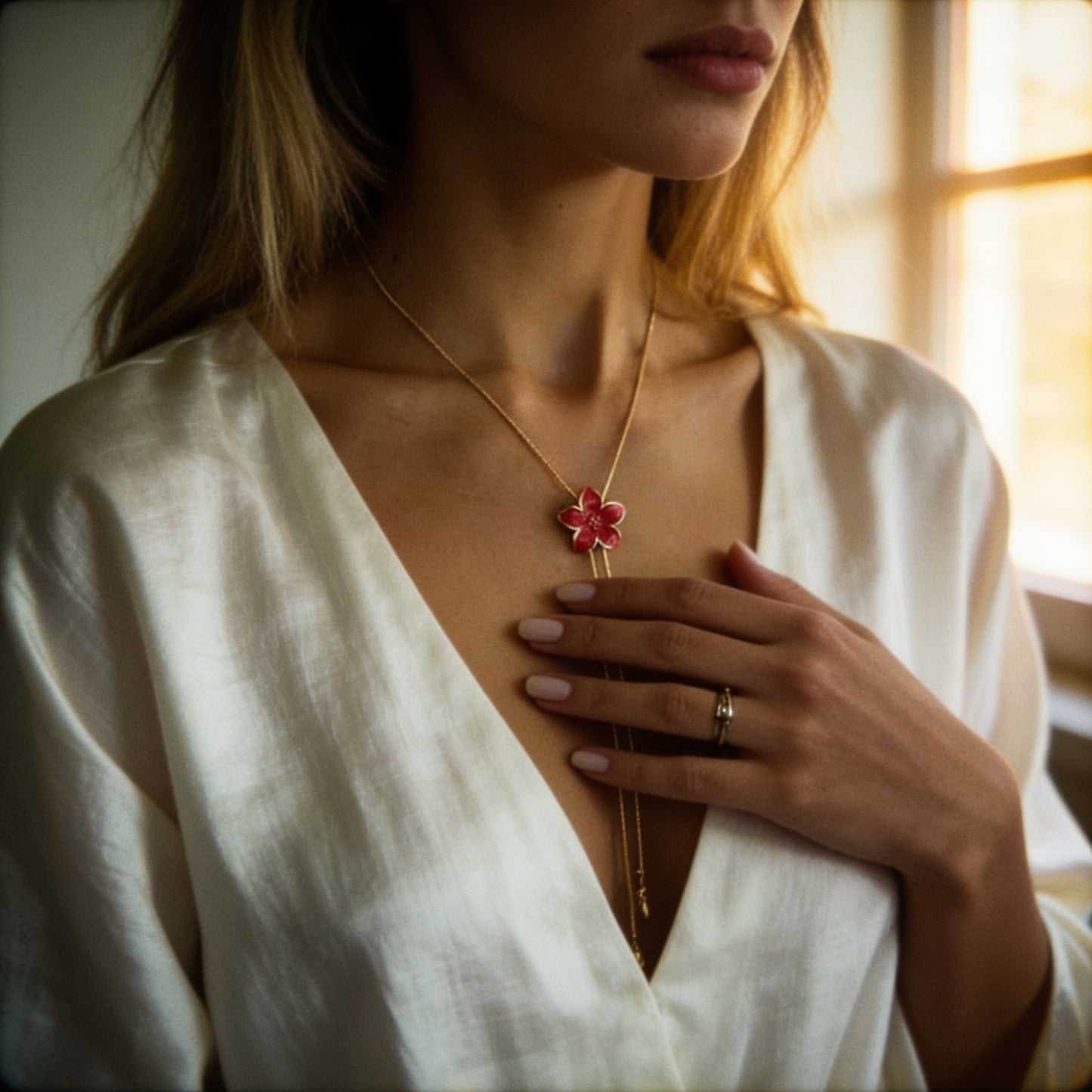 Collar Flor Lariat