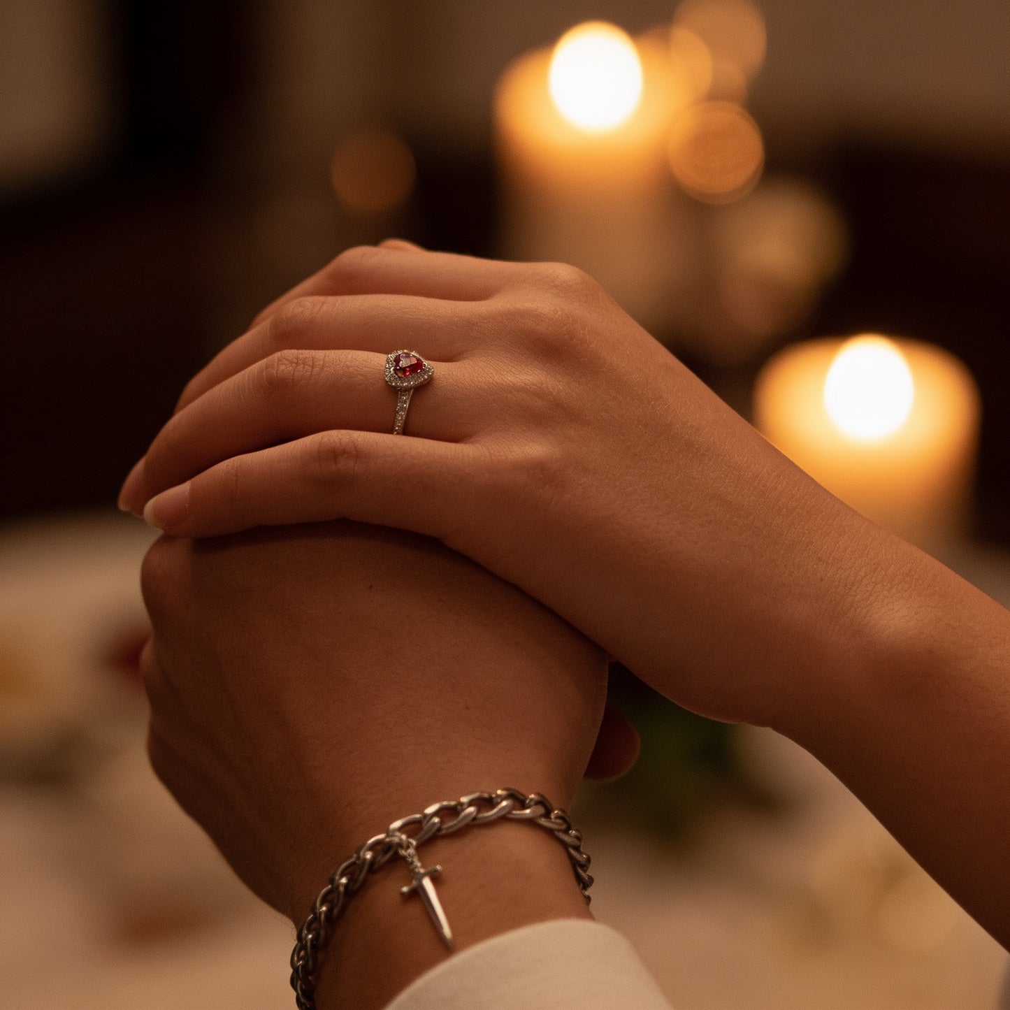 Set Cupido — Anillo Corazón & Pulsera Espada