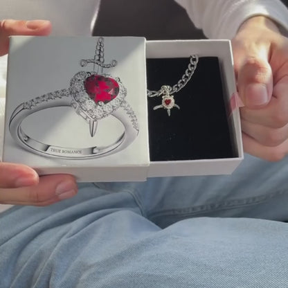 Set Cupido — Anillo Corazón & Pulsera Espada